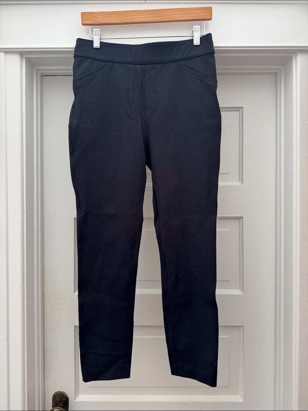SPANX Black High-Rise Ankle Ponte Leggings